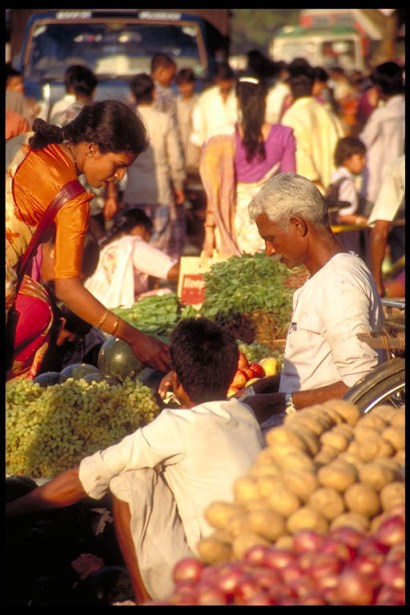 Vegetable vendors outside Borivili Station, Mumbai, India.                                                                                          Photo by Mark Mauchline 